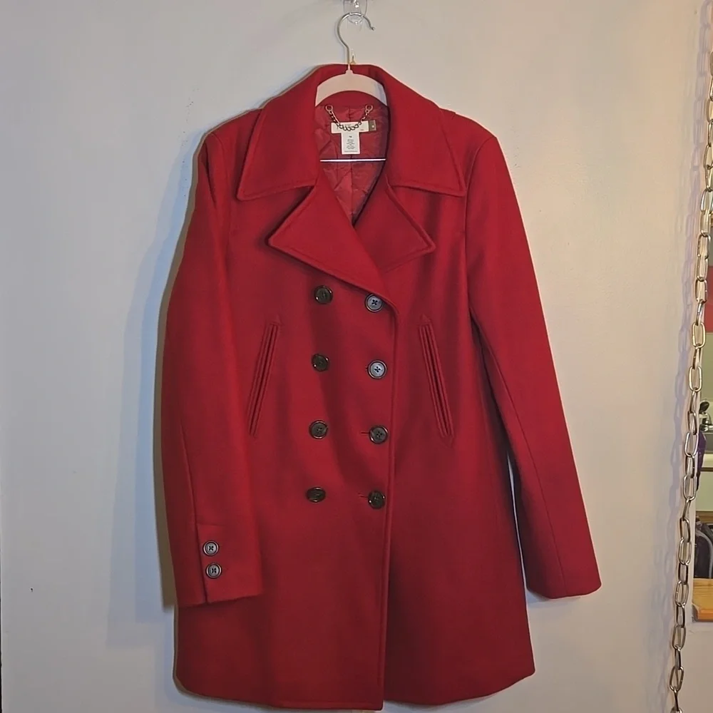 J. Crew Wool Doulbe Breasted Quilted Thinsulated Lined Button Cuff Peacoat NWOT - Picture 2 of 15